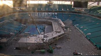 Weather camera view of Hard Rock Stadium (east lot).
