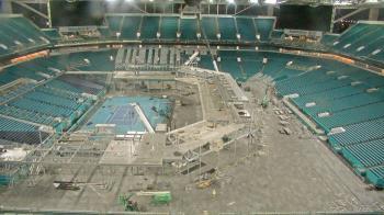 Weather camera view of Hard Rock Stadium (east lot).