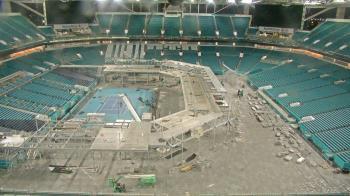 Weather camera view of Hard Rock Stadium (east lot).