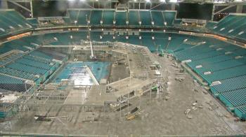 Weather camera view of Hard Rock Stadium (east lot).