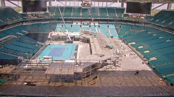 Weather camera view of Hard Rock Stadium (east lot).