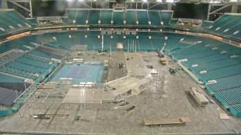 Weather camera view of Hard Rock Stadium (east lot).