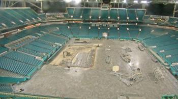 Weather camera view of Hard Rock Stadium (east lot).