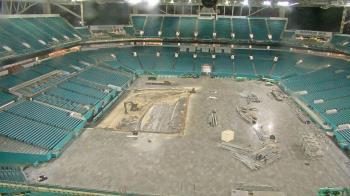 Weather camera view of Hard Rock Stadium (east lot).