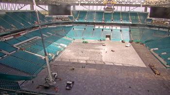 Weather camera view of Hard Rock Stadium (east lot).
