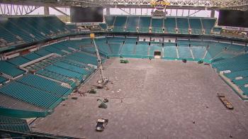 Weather camera view of Hard Rock Stadium (east lot).