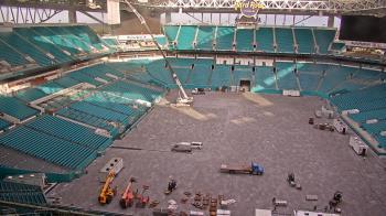 Weather camera view of Hard Rock Stadium (east lot).