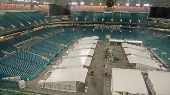 Weather camera view of Hard Rock Stadium (east lot).