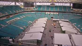 Weather camera view of Hard Rock Stadium (east lot).