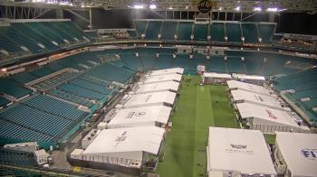Weather camera view of Hard Rock Stadium (east lot).