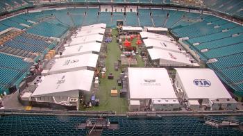 Weather camera view of Hard Rock Stadium (east lot).