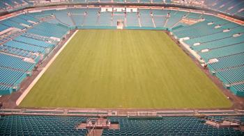 Weather camera view of Hard Rock Stadium (east lot).