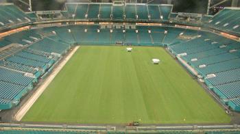 Weather camera view of Hard Rock Stadium (east lot).