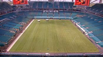 Weather camera view of Hard Rock Stadium (east lot).