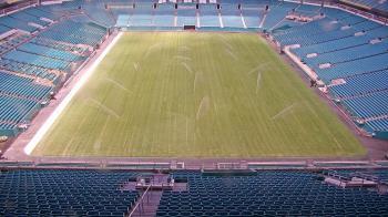 Weather camera view of Hard Rock Stadium (east lot).