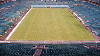 Weather camera view of Hard Rock Stadium (east lot).