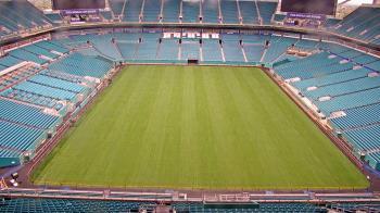 Weather camera view of Hard Rock Stadium (east lot).