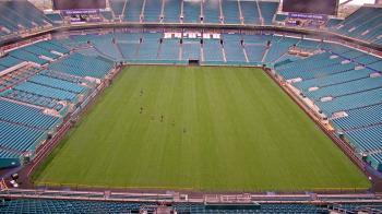 Weather camera view of Hard Rock Stadium (east lot).