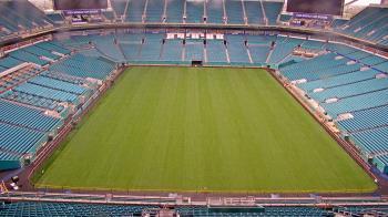 Weather camera view of Hard Rock Stadium (east lot).