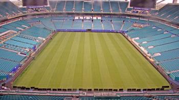 Weather camera view of Hard Rock Stadium (east lot).
