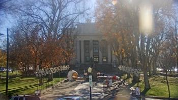 Weather camera view of Prescott Courthouse Square.
