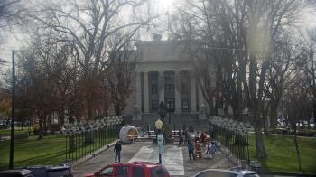Weather camera view of Prescott Courthouse Square.