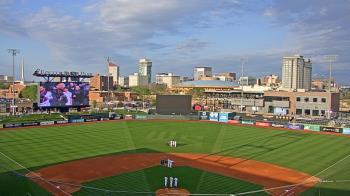 Weather camera view of Riverfront Stadium.