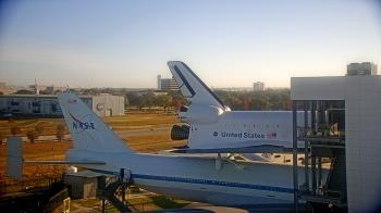 Weather camera view of Space Center Houston.