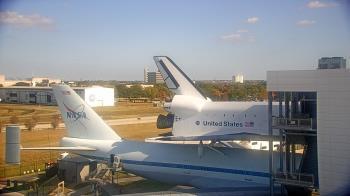 Weather camera view of Space Center Houston.