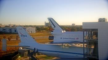 Weather camera view of Space Center Houston.