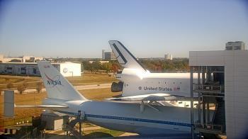 Weather camera view of Space Center Houston.