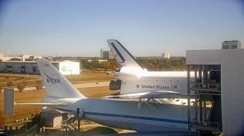 Weather camera view of Space Center Houston.