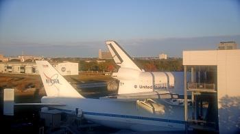 Weather camera view of Space Center Houston.