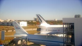 Weather camera view of Space Center Houston.