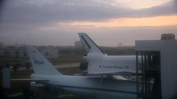 Weather camera view of Space Center Houston.