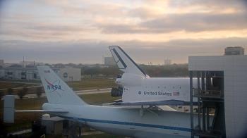 Weather camera view of Space Center Houston.