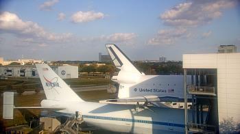 Weather camera view of Space Center Houston.