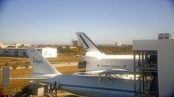 Weather camera view of Space Center Houston.