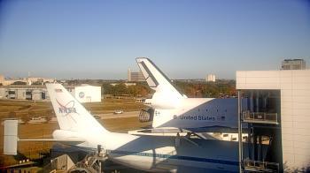 Weather camera view of Space Center Houston.