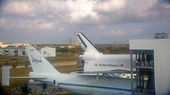 Weather camera view of Space Center Houston.
