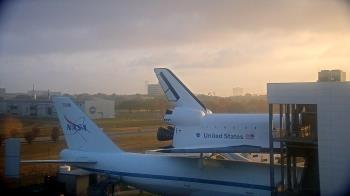 Weather camera view of Space Center Houston.
