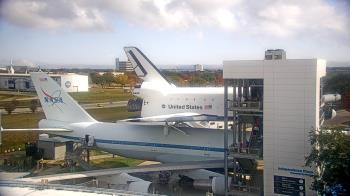 Weather camera view of Space Center Houston.