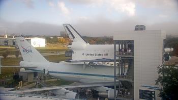 Weather camera view of Space Center Houston.