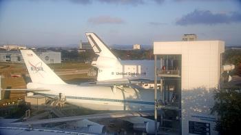 Weather camera view of Space Center Houston.