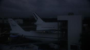 Weather camera view of Space Center Houston.