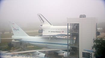 Weather camera view of Space Center Houston.