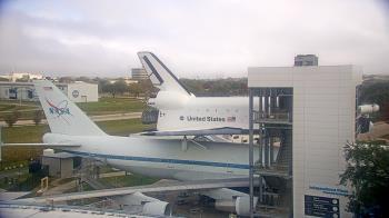 Weather camera view of Space Center Houston.
