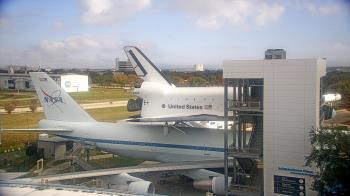 Weather camera view of Space Center Houston.