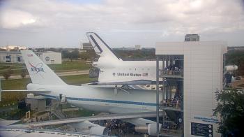 Weather camera view of Space Center Houston.
