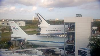 Weather camera view of Space Center Houston.
